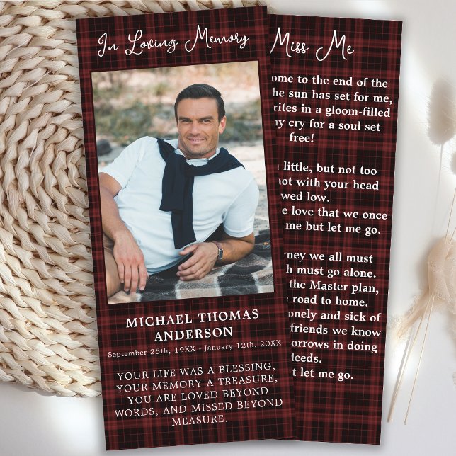 Tarjeta de marcadores para la oración de funerales (Subido por el creador)