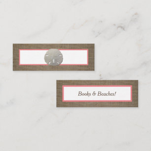 Tarjeta de marcadores Sand Dollar & Burlap