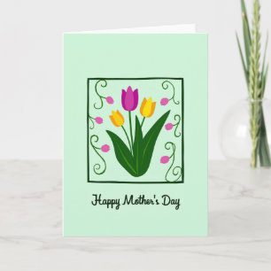 Tarjeta de Marco Floral de Lunares