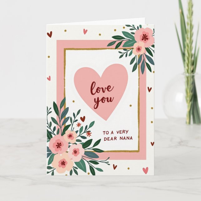 Tarjeta de Marco para el Día de las Madres Love Yo (Anverso)