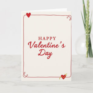 Tarjeta de Marco Simple de San Valentín con Acento