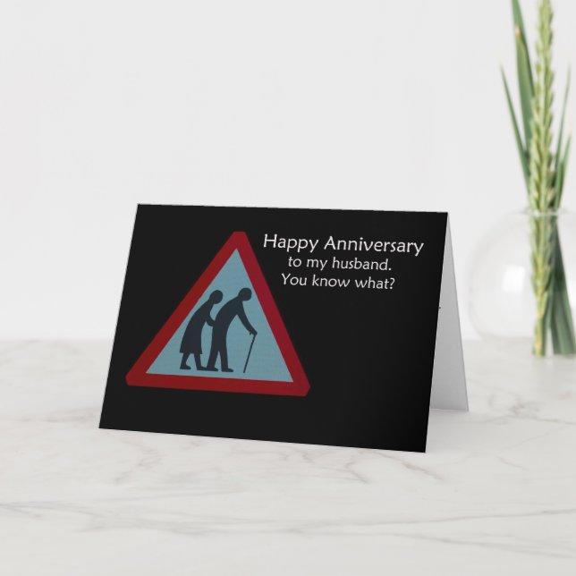 Tarjeta de marido de feliz aniversario (Anverso)
