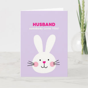 Tarjeta de marido que ama el conejo