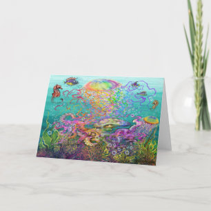 Tarjeta de mariposa arcoiris