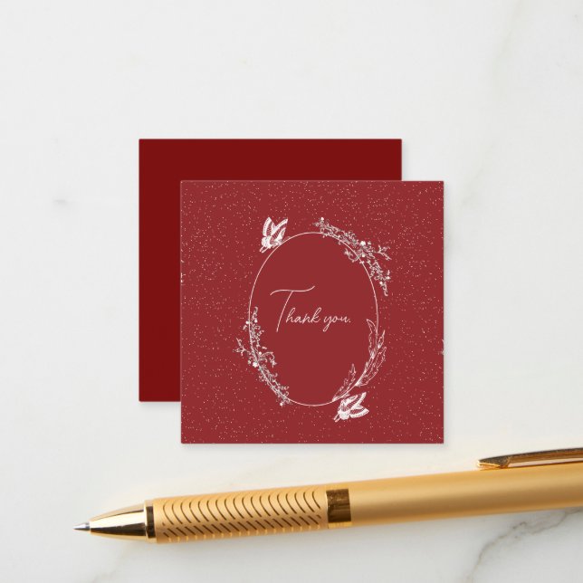 Tarjeta de Mariposa Borgoña (Anverso/Reverso In Situ)