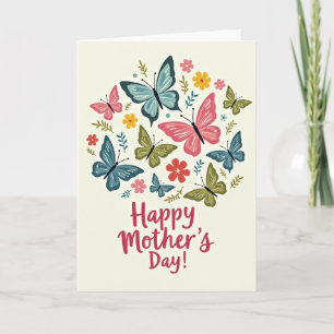 Tarjeta de Mariposa de Papel de Aluminio