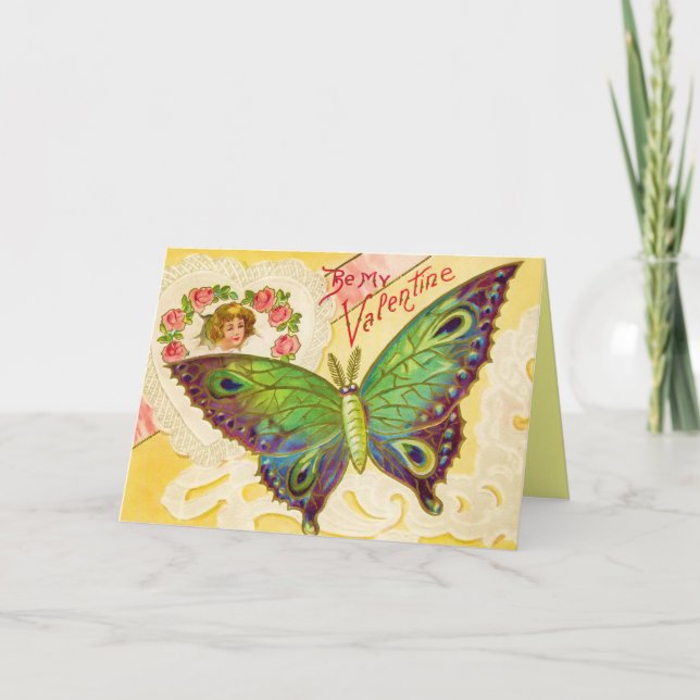 Tarjeta de mariposa de Valentine (Anverso)