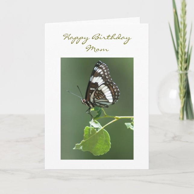 Tarjeta de mariposa feliz cumpleaños (Anverso)