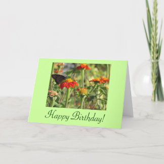 Tarjeta de mariposa feliz cumpleaños