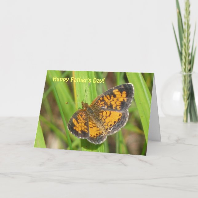 Tarjeta de mariposa Feliz Día del Padre (Anverso)