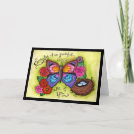 Tarjeta de mariposa grata