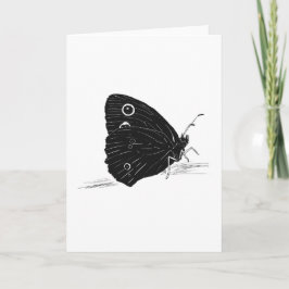 Tarjeta de Mariposa Monocroma