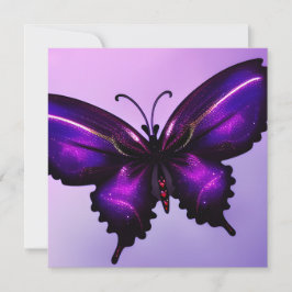 Tarjeta de mariposa morada grande