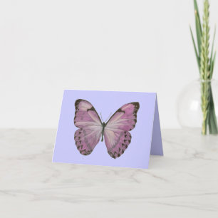 Tarjeta de mariposa púrpura