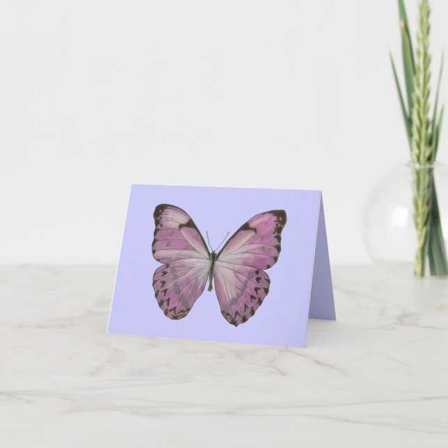 Tarjeta de mariposa púrpura (Anverso)