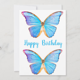 Tarjeta de mariposas feliz cumpleaños