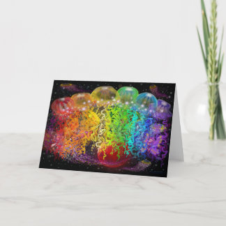 Tarjeta de marisco de los Rosas del arcoiris Pixie