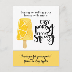 Tarjeta de marketing de bienes raíces Easy Peasy L