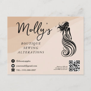 Tarjeta de marketing de boutique boho / ropa