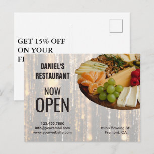 Tarjeta de marketing de catering de lujo