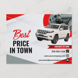 Tarjeta de marketing de detallador de automóviles