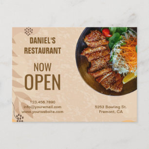 Tarjeta de marketing de restaurante Boho