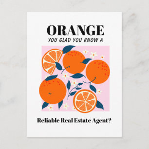 Tarjeta de marketing inmobiliario divertida de nar