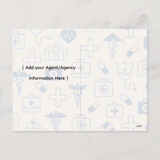 Tarjeta de marketing para agentes de seguros licen (Reverso)
