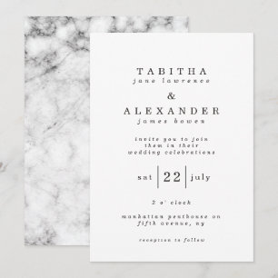 tarjeta de mármol clásica