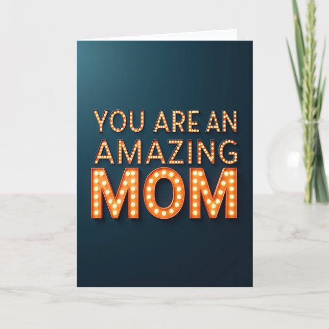 Tarjeta de marquesina para mamá increíble (Anverso)