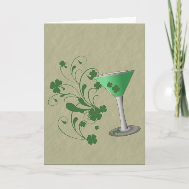 Tarjeta de Martini del día de St Patrick (Anverso)