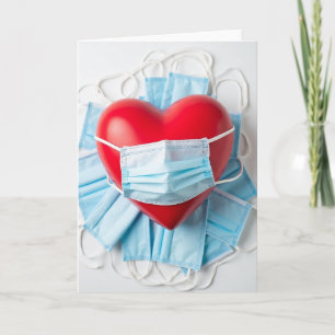 Tarjeta de Máscara del Corazón de Seguridad para l