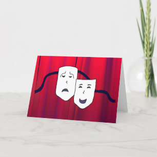 Tarjeta de máscaras de drama