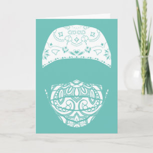 tarjeta de mascarilla recortada