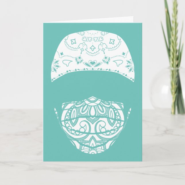 tarjeta de mascarilla recortada (Anverso)