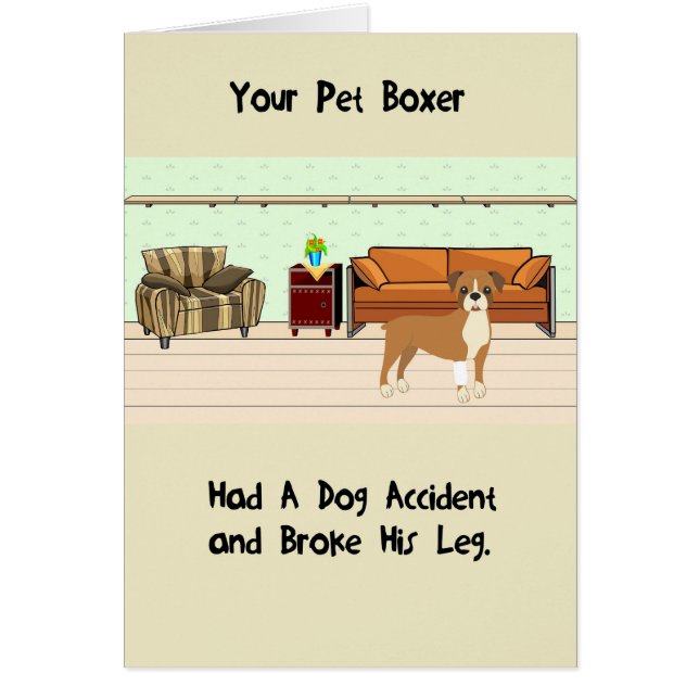 Tarjeta de mascota Boxer (Frente)