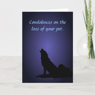 Tarjeta de Mascota de Howling Wolf Condolences