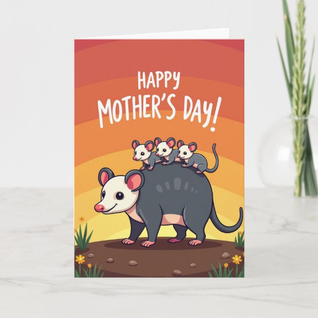 Tarjeta de Maternidad de Atardecer (Anverso)