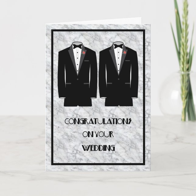 Tarjeta de matrimonio Boda gay (Anverso)