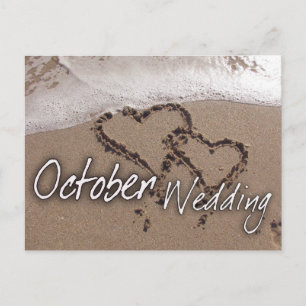 Tarjeta de matrimonio de destino de la playa de oc