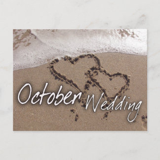 Tarjeta de matrimonio de destino de la playa de oc