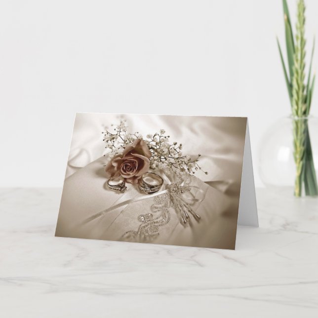 Tarjeta de matrimonio elegante (Anverso)