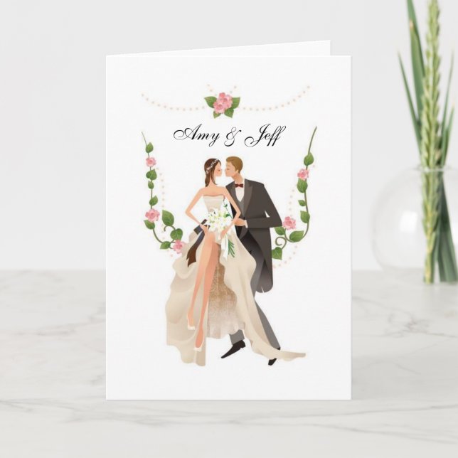 Tarjeta de matrimonio personalizada (Anverso)