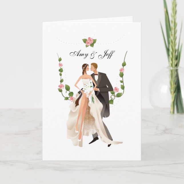 Tarjeta de matrimonio personalizada (Anverso)
