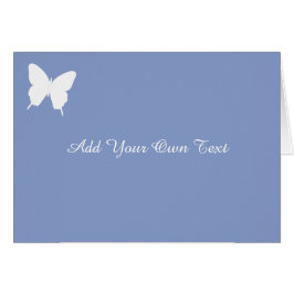 Tarjeta de matrimonio personalizada azul mariposa 