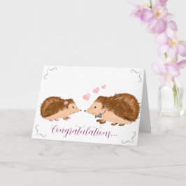 Tarjeta de matrimonio romántico de Hedgehog