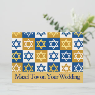 Tarjeta de Mazel Tov para Boda, Estrella de David