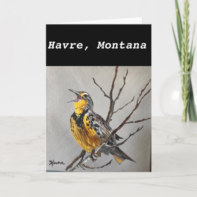 Tarjeta de Meadowlark - Havre, Montana (Anverso)