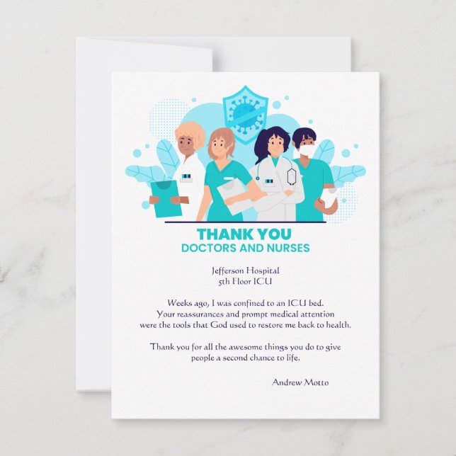 Tarjeta de Médicas y enfermeras (Anverso)