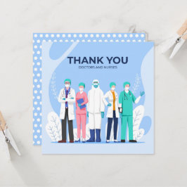 Tarjeta de Médicas y enfermeras de agradecimiento